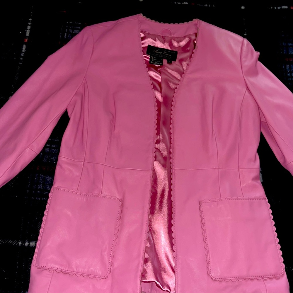 Womens terry Lewis classic luxuries leather jacket NEW